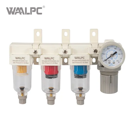 Waalpc -SMC Air Drying System Pneumatic Air Pressure Regulator Triple Filter Valve Compressor Water Separator Frl Dental Chairs Afffr5000-10